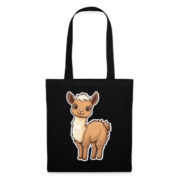 Llama Alpaca Llama Animal Gift - Tote Bag - black - Front