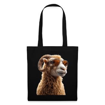 Widder Mufflon Aries Wilde Schafe Männliches Schaf - Stoffbeutel - Schwarz - Vorne