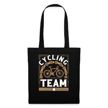 Fahrrad Radfahren Team - Stoffbeutel - Schwarz - Vorne