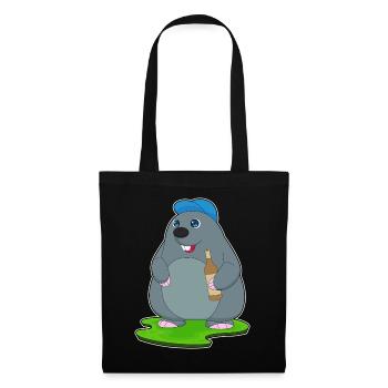 Bouteille de bière Mole - Sac en tissu - noir - Devant
