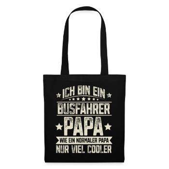 Busfahrer Papa - Stoffbeutel - Schwarz - Vorne