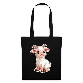 Chèvre - Sac en tissu - noir - Devant