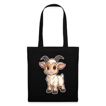 Chèvre - Sac en tissu - noir - Devant