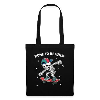 Skull Skeleton Skateboard Adventure - Tote Bag - black - Front
