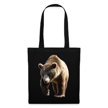 Ours brun, Grizzly, Frères d’ours, Forêt, Ours sauvages - Sac en tissu - noir - Devant