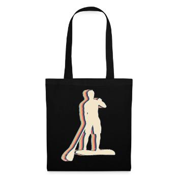 Stand Up Paddle SUP Retro Line Art - Sac en tissu - noir - Devant