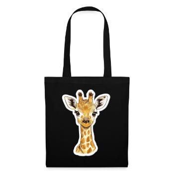 Giraffe - Stoffbeutel - Schwarz - Vorne