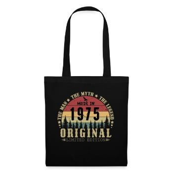 1975 Vintage Original 1975 Geburtstagsgeschenk - Stoffbeutel - Schwarz - Vorne