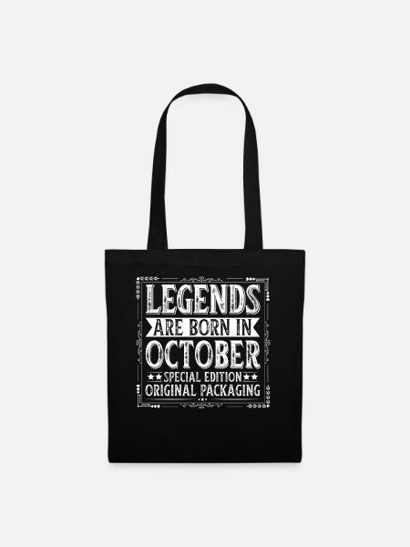 Born In October Legends Special Edition Geburtstag - Stoffbeutel - Schwarz