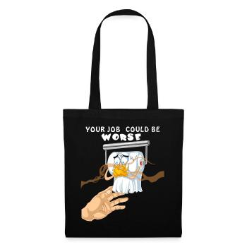 Toilet Roll Emergency your job could be worse  - Tote Bag - black - Front
