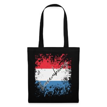 Luxembourg grunge flag, I love Luxembourg - Tote Bag - black - Front