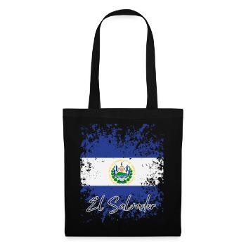 Drapeau grunge salvadorien, j’adore El Salvador - Sac en tissu - noir - Devant