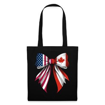 Coquette Bow Canada Roots Heritage Canadian Pride - Tote Bag - black - Front