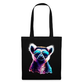 Dj Lemur with Sunglasses T-Shirt - Tote Bag - black - Front