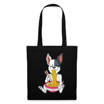 Cute French bulldog Noodle Slurp Ramen - Tote Bag - black - Front