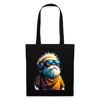 Dj Meerkat with Sunglasses T-Shirt - Tote Bag - black - Front