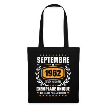 September 1962 Unikat - September 1962 - Stoffbeutel - Schwarz - Vorne