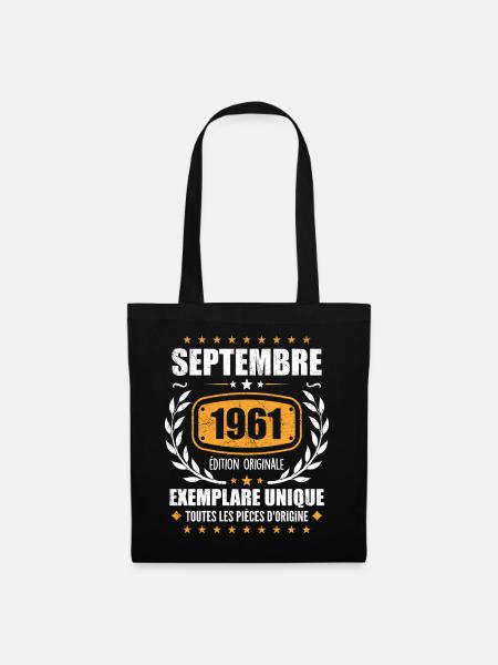 September 1961 Unikat - September 1961 - Stoffbeutel - Schwarz