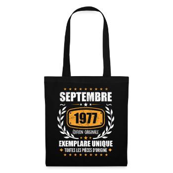 September 1977 Unikat - September 1977 - Stoffbeutel - Schwarz - Vorne