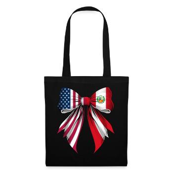 Coquette Bow Peru Roots Heritage Peruvian - Tote Bag - black - Front