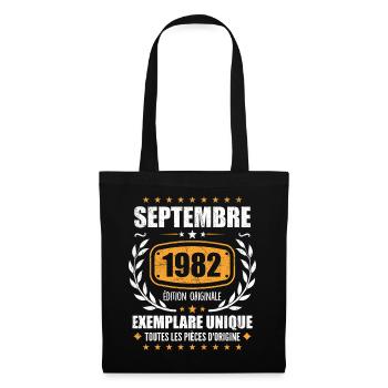 September 1982 Unikat - September 1982 - Stoffbeutel - Schwarz - Vorne