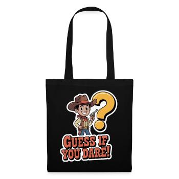 Western Cowboy Guessing Game T-Shirt - Tote Bag - black - Front