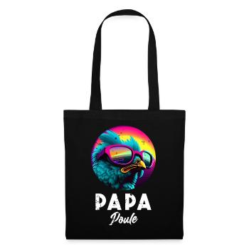 Papa Poule Humour and Tenderness for the Super Papa - Tote Bag - black - Front