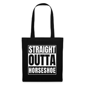 STRAIGHT OUTTA HORSESHOE - Stoffbeutel - Schwarz - Vorne
