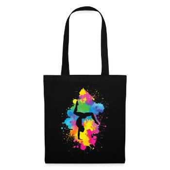 Acrobaties avec explosion de couleurs - Sac en tissu - noir - Devant