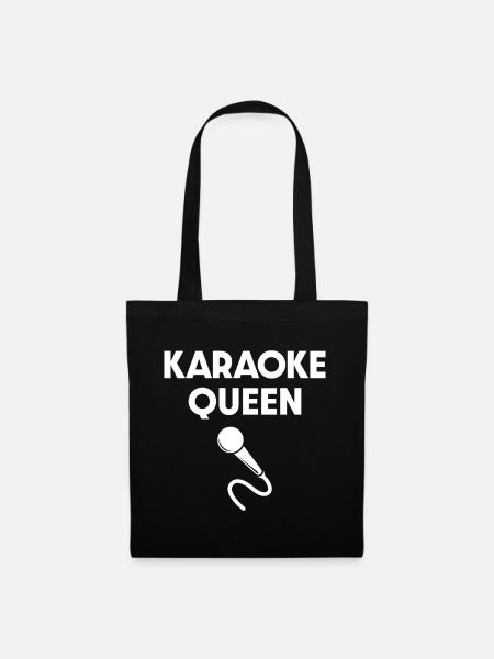 Karaoke-Queen-Mikrofon - Stoffbeutel - Schwarz