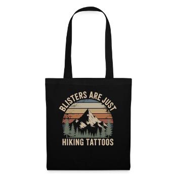 Les ampoules ne sont que des tatouages de randonnée Berge Wandern - Sac en tissu - noir - Devant