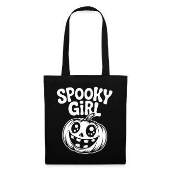 Scary pumpkin skull illustration - Tote Bag - black - Front