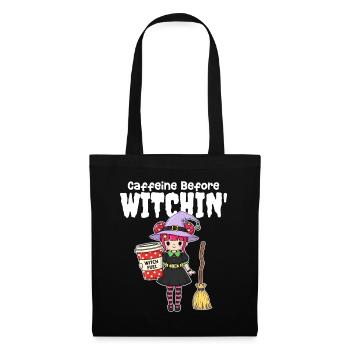 CAFFEINE BEFORE WITCHIN' - WITCH HALLOWEEN - Tote Bag - black - Front