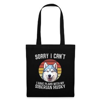 Siberian Husky Faux Vintage Design - Tote Bag - black - Front