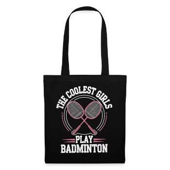 Badminton Girl Design - Tote Bag - black - Front