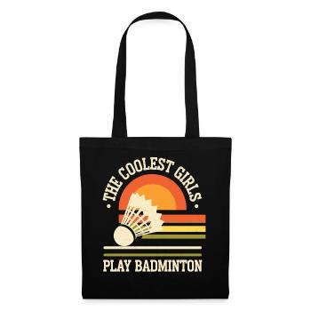 The Coolest Girl Badminton Design - Stoffbeutel - Schwarz - Vorne