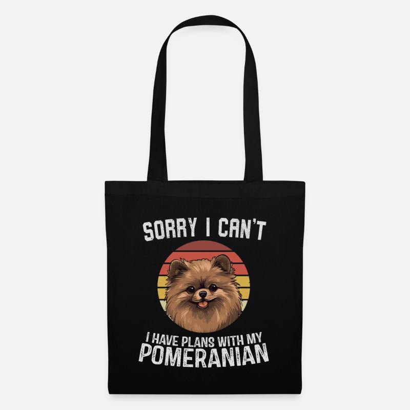 Pomeranian Sorry I Can't Design - Stoffbeutel - Schwarz