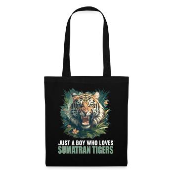 Sumatra-Tiger - Stoffbeutel - Schwarz - Vorne