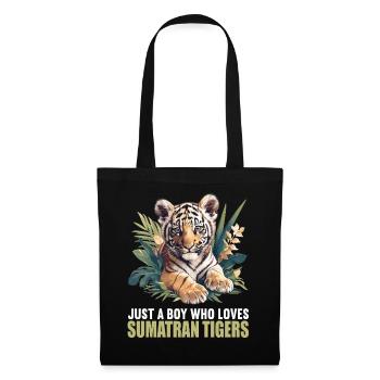 Sumatra-Tiger - Stoffbeutel - Schwarz - Vorne