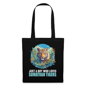 Sumatra-Tiger - Stoffbeutel - Schwarz - Vorne