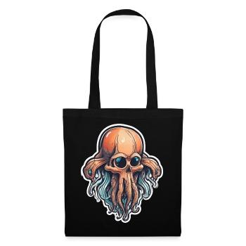 Eco-Friendly Squid Skull - Tote Bag - black - Front