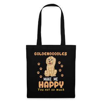 Goldendoodles Make Me Happy - Funny Dog Lover Quot - Sac en tissu - noir - Devant