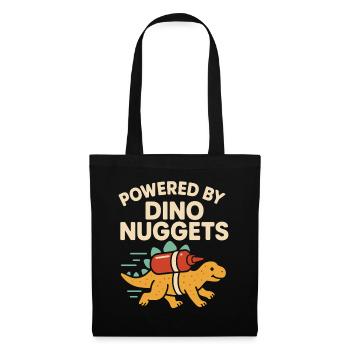 Dino Nuggets Nostalgia Funny Snack Dinosaur - Tote Bag - black - Front