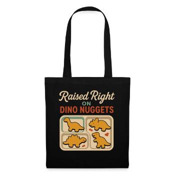 Dino Nuggets Nostalgie Drôle Snack Dinosaure - Sac en tissu - noir - Devant