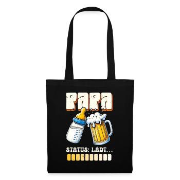 Expectant father DAD STATUS LOADING Funny - Tote Bag - black - Front