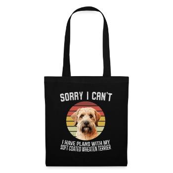 Humorvolles Wheatweiner Terrier Zitat T-Shirt - Stoffbeutel - Schwarz - Vorne