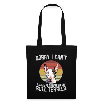 Bullterrier Humorvolles Zitat-Design - Stoffbeutel - Schwarz - Vorne