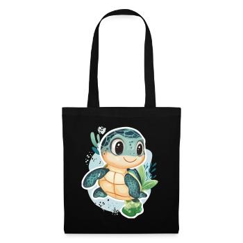 Tortue - Sac en tissu - noir - Devant