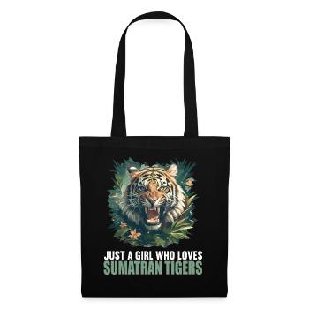 Sumatra-Tiger - Stoffbeutel - Schwarz - Vorne