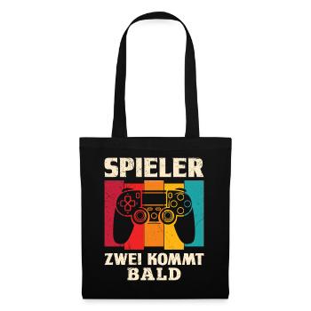 Gamer Dad PLAYER TWO COMING SOON Funny - Tote Bag - black - Front